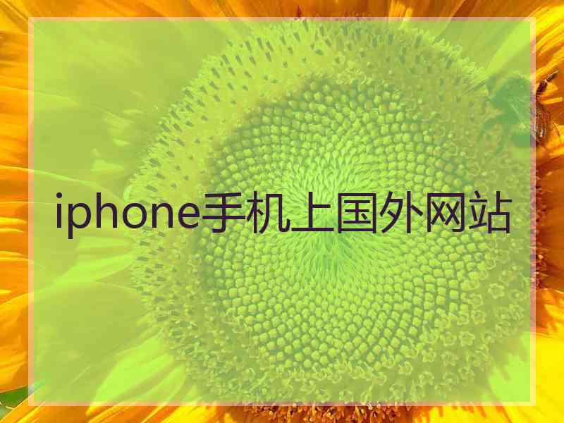 iphone手机上国外网站