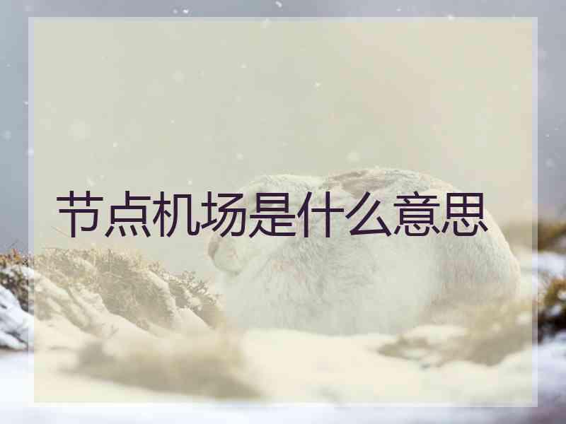 节点机场是什么意思