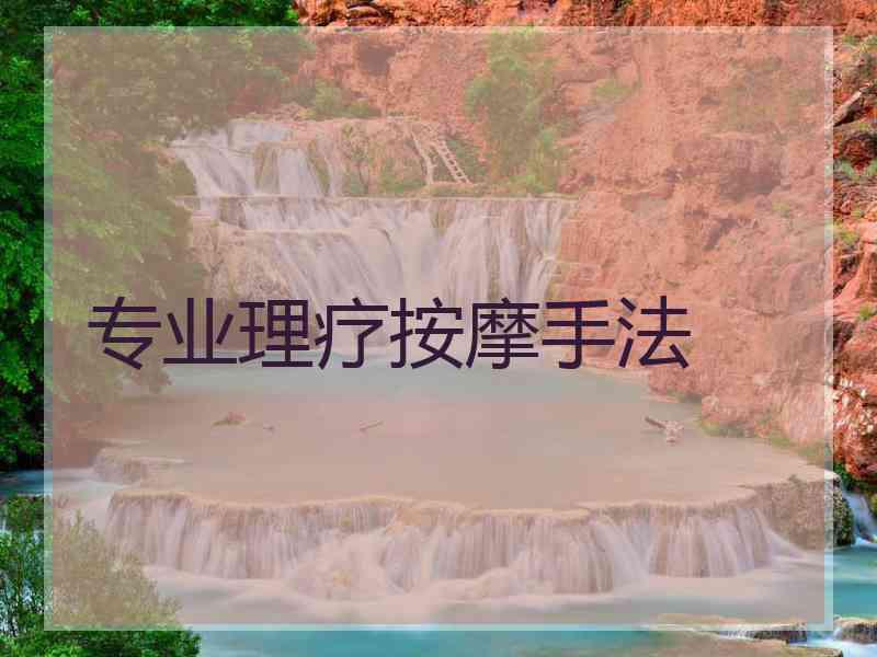 专业理疗按摩手法