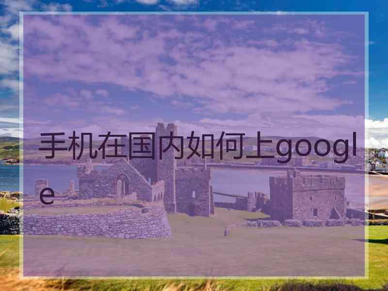 手机在国内如何上google