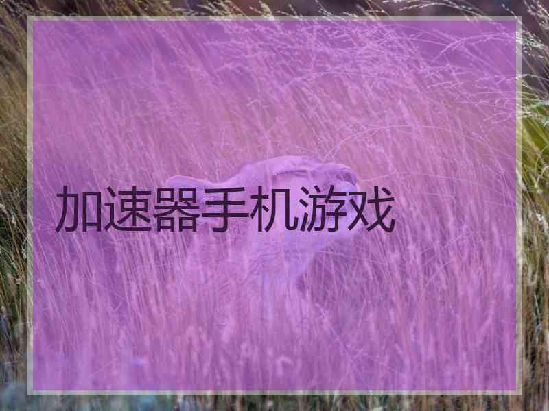 加速器手机游戏