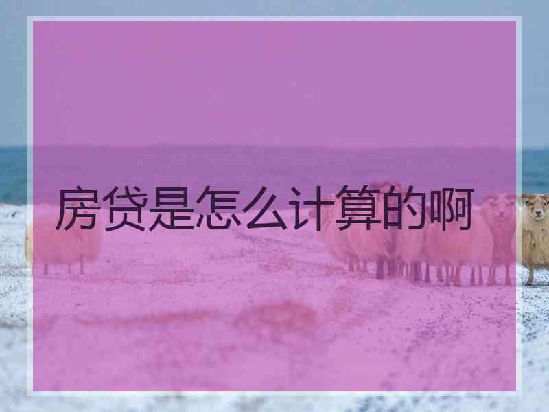 房贷是怎么计算的啊