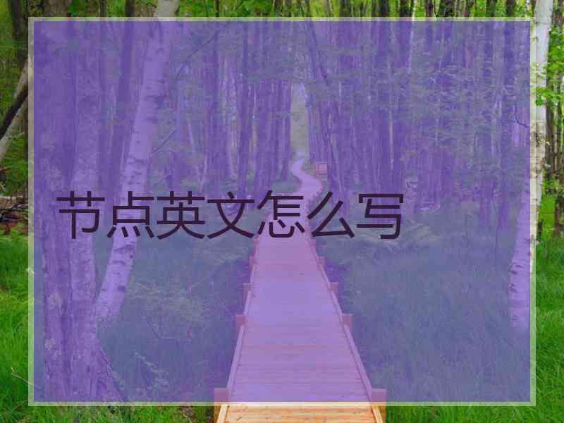节点英文怎么写