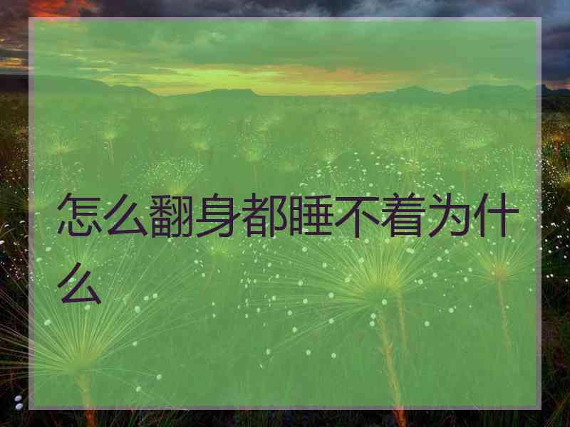 怎么翻身都睡不着为什么