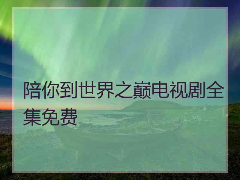 陪你到世界之巅电视剧全集免费