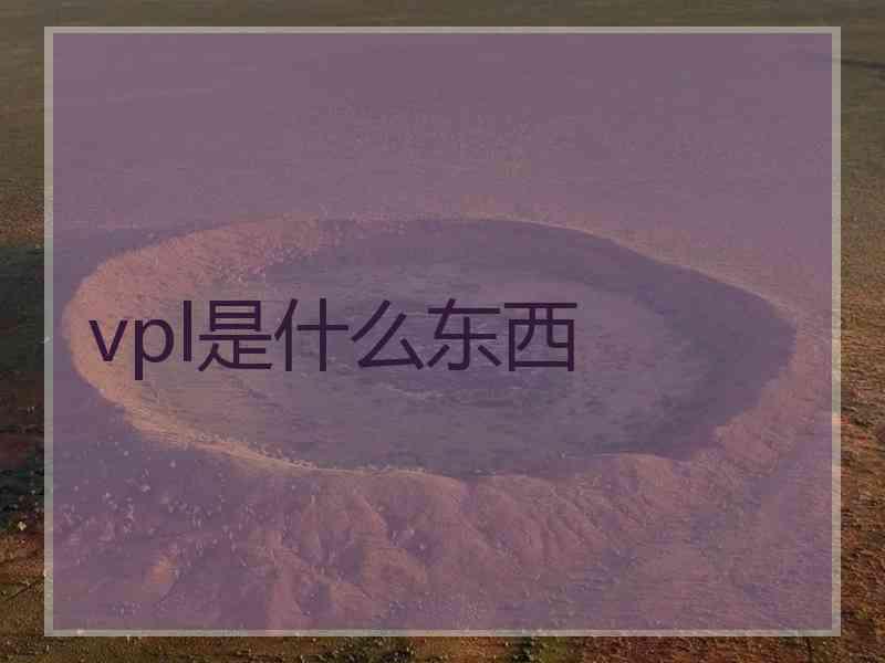 vpl是什么东西