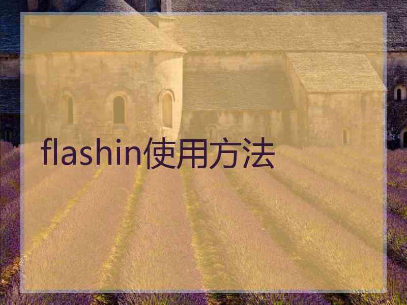 flashin使用方法