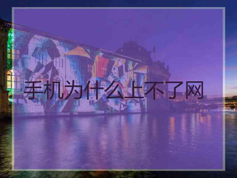 手机为什么上不了网