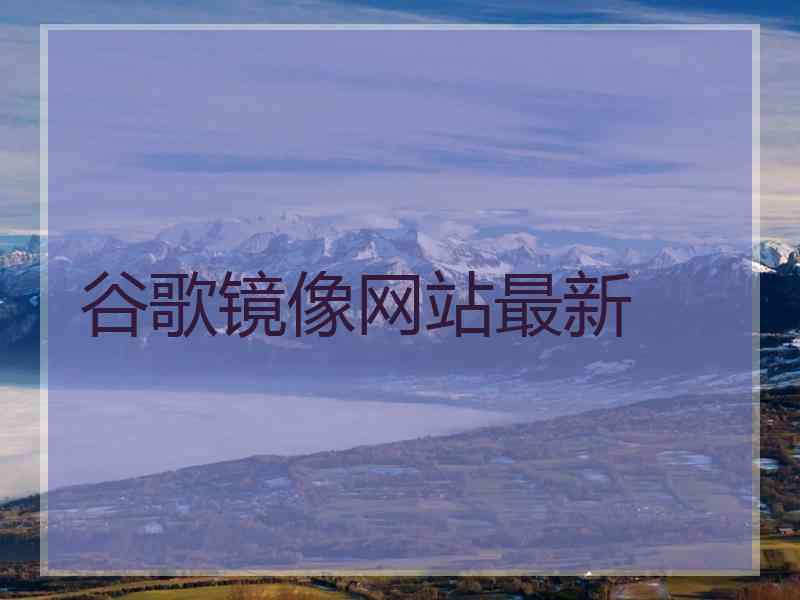 谷歌镜像网站最新