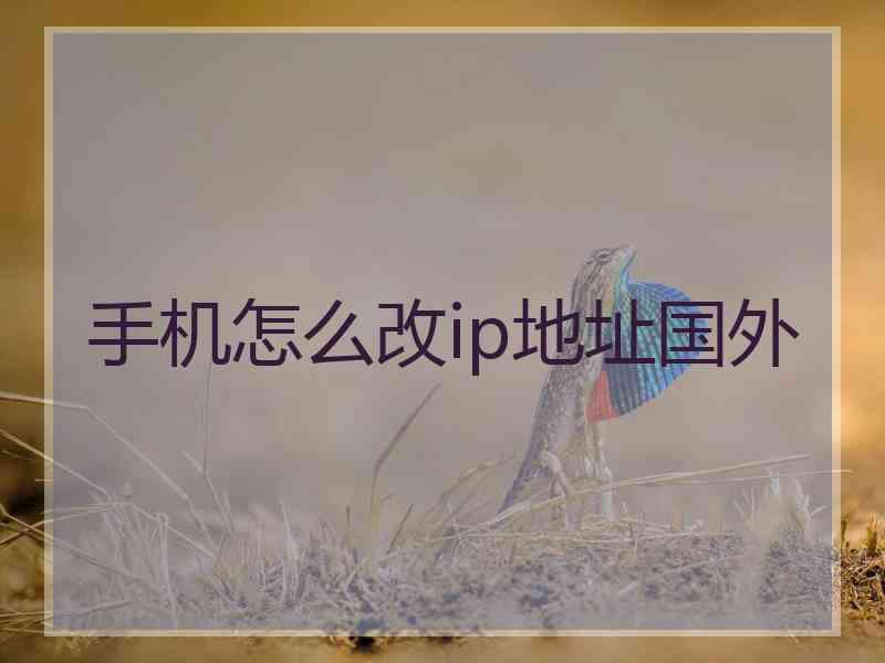 手机怎么改ip地址国外