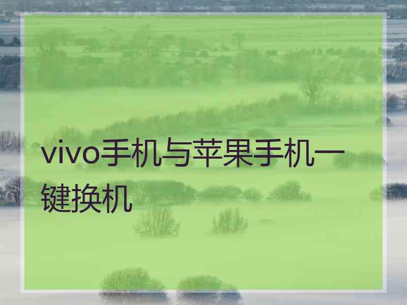 vivo手机与苹果手机一键换机